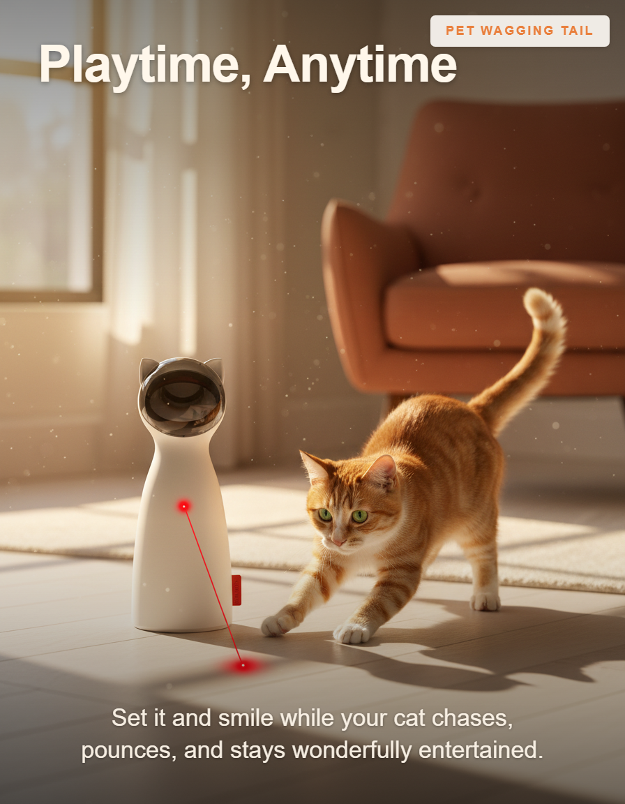 Automatic Timer Laser Cat Toy - Playtime, Anytime