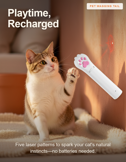 5-Pattern UV Laser Cat Toy - Playtime, Recharged