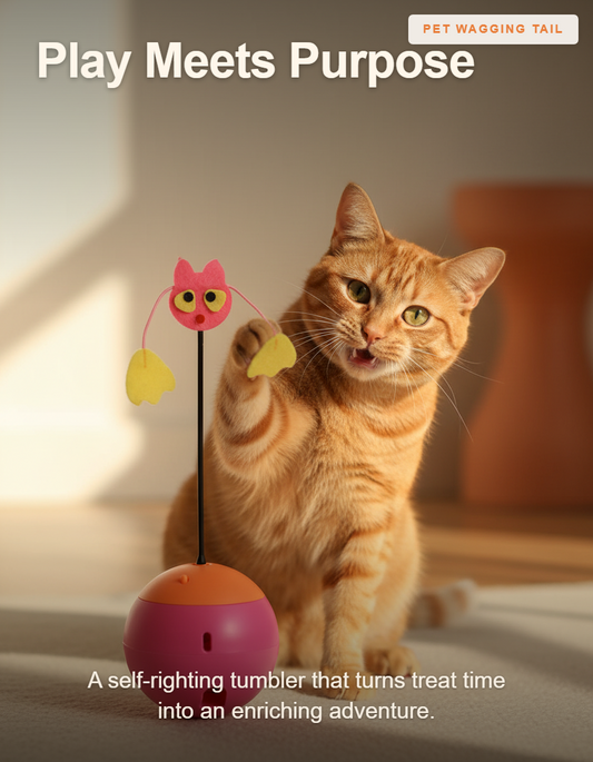 Wobble Cat Treat Feeder Toy - Play Meets Purpose