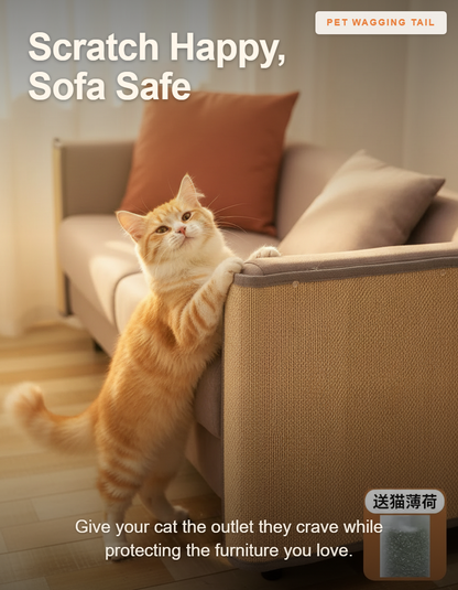 Vertical Cat Scratching Post & Sofa Protector - Scratch Happy, Sofa Safe