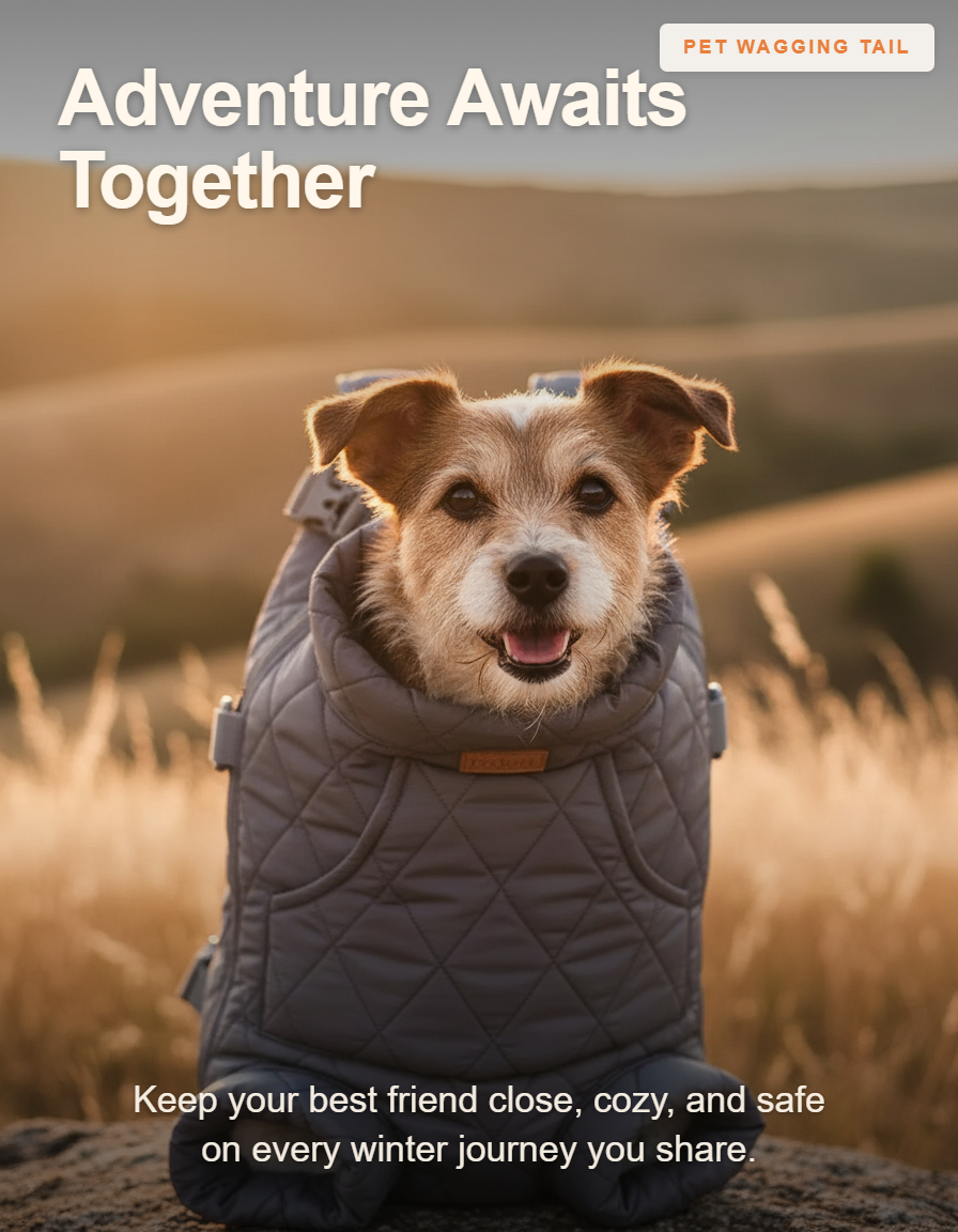 Portable Winter Pet Chest Backpack - Adventure Awaits Together