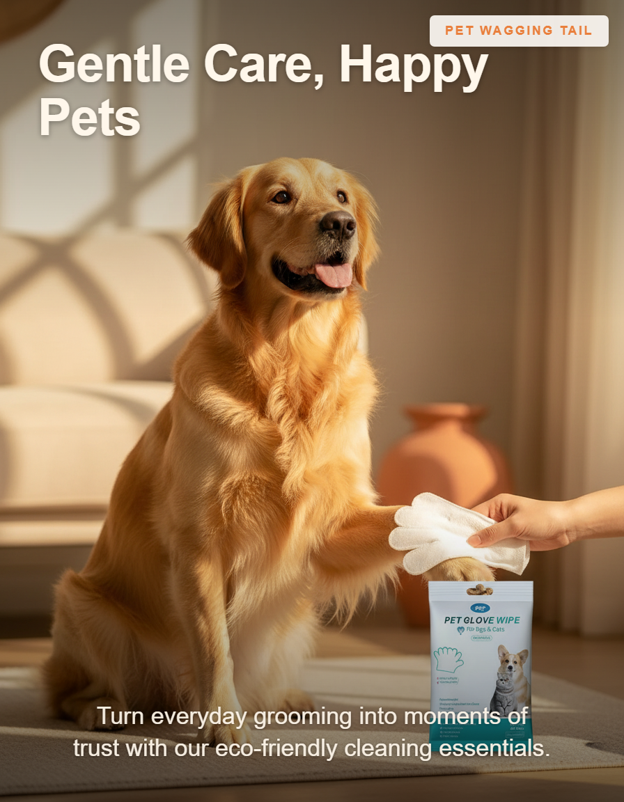 Pet Cleaning Gloves & Grooming Wipes Set - Gentle Care, Happy Pets