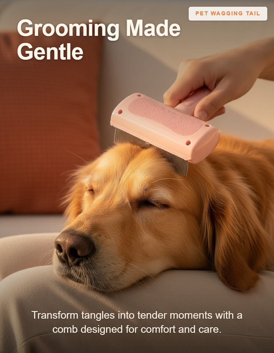 Dual-Head Pet Grooming Comb - Grooming Made Gentle