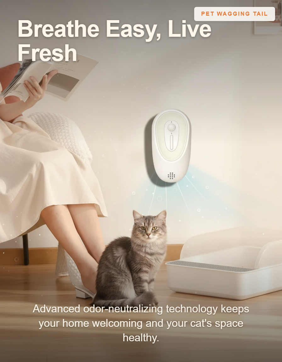 Electronic Cat Litter Box Odor Eliminator - Breathe Easy, Live Fresh