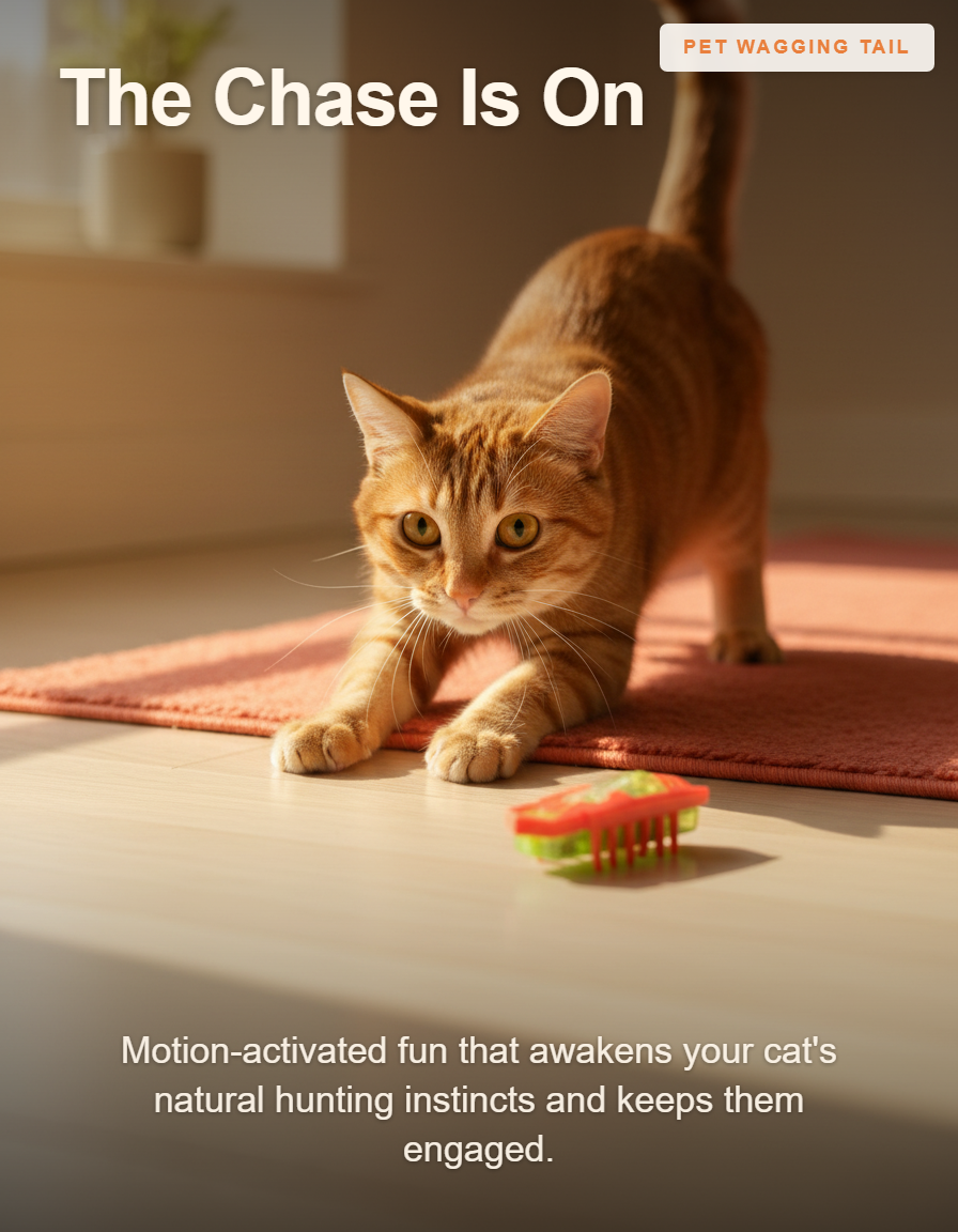 Motion-Activated Beetle Cat Toy - The Chase Is On
