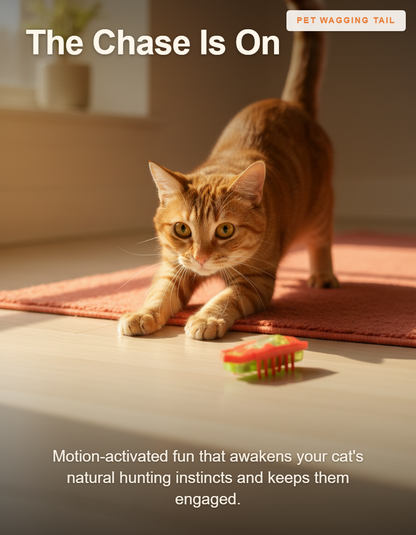 Motion-Activated Beetle Cat Toy - The Chase Is On
