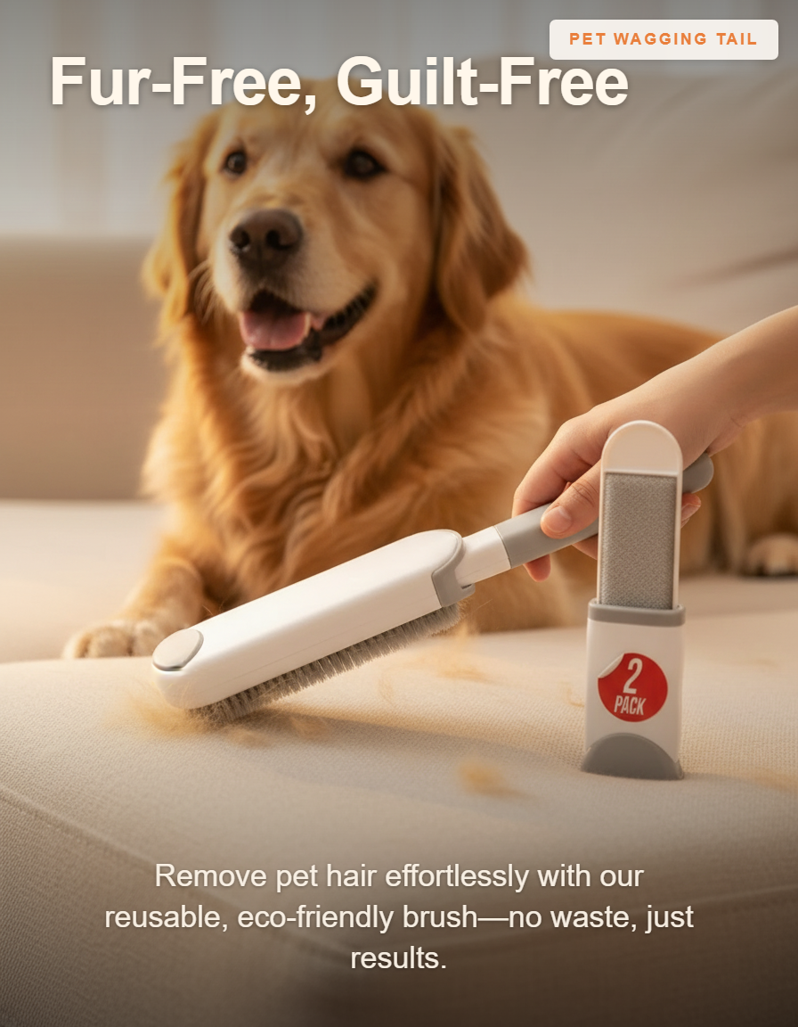 Electrostatic Pet Fur Remover Brush - Fur-Free, Guilt-Free