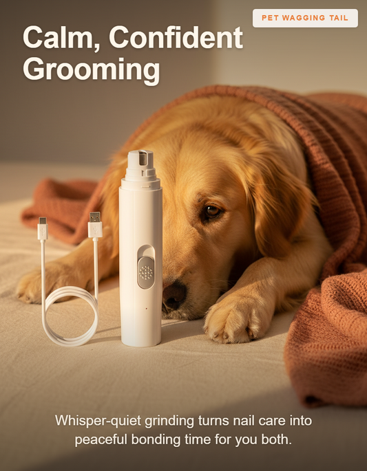 Quiet Electric Dog & Cat Nail Grinder - Calm, Confident Grooming