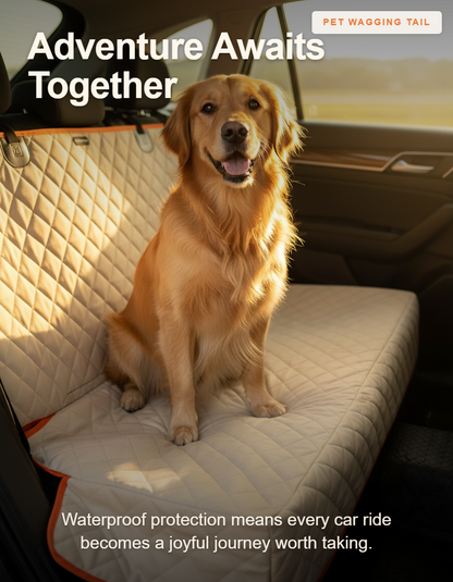 Waterproof Dog Car Seat Cover - Adventure Awaits Together