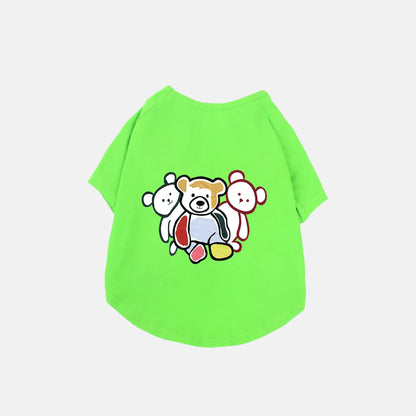 Chao Brand Cute Cotton T-shirt for Pets - Three Bears